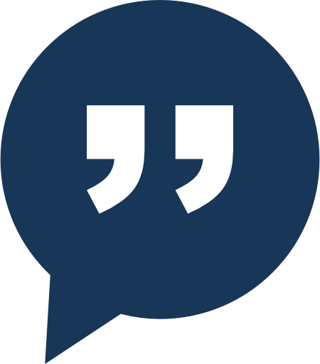 Icon of a quote bubble